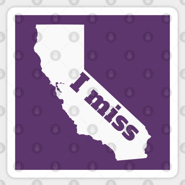 I Miss California - My Home State Sticker by Yesteeyear